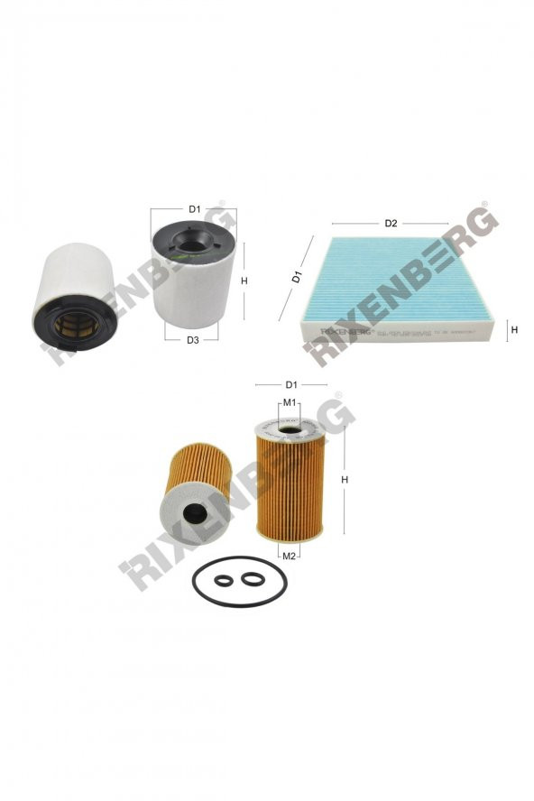 Skoda Rapid (NA2) 1.6 Tdi 105 Bg  11 > Rixenberg Filtre Bakım Seti ürün görseli 1