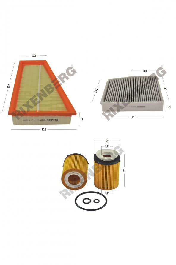 Mercedes B 220 (W246/W242) 4Matic (246.247)  184 Bg  13 > Rixenberg Filtre Bakım Seti ürün görseli