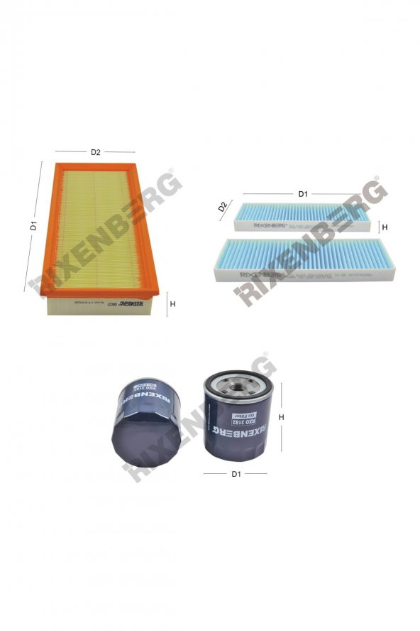 Peugeot 308 II 1.2 e-Thp (T9) 110 Bg  13 > Rixenberg Filtre Bakım Seti ürün görseli