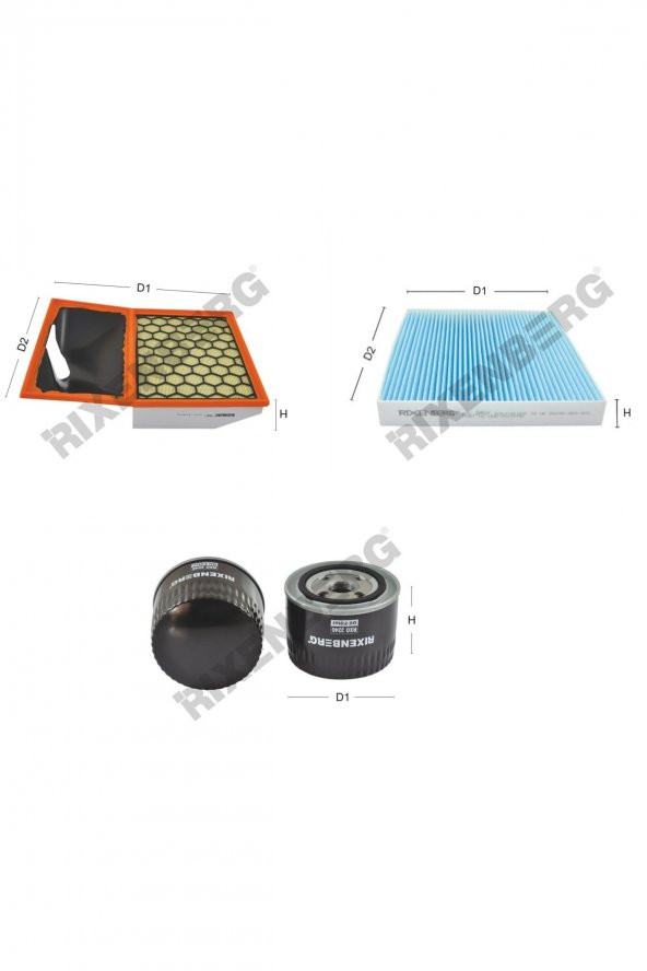 Iveco Daily V/ EcoDaily 33 S 15 (2.3 MultiJet II) 146 Bg  14 > Rixenberg Filtre Bakım Seti ürün görseli