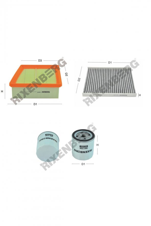 Ford B-Max 1.0 EcoBoost 100 Bg  12 > Rixenberg Filtre Bakım Seti ürün görseli