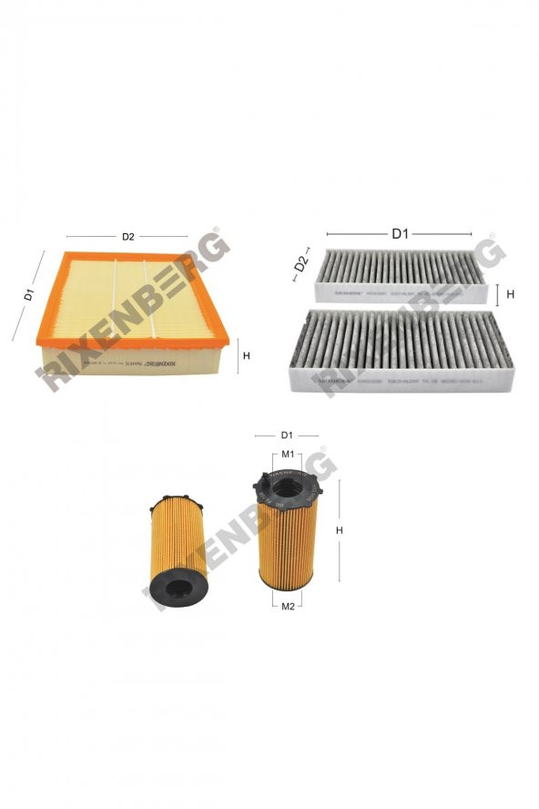 Jeep Cherokee III (KK) 2.8 Crdi 200 Bg  10 > Rixenberg Filtre Bakım Seti ürün görseli 1