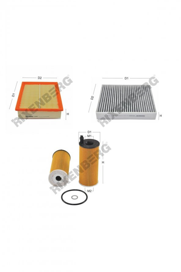Bmw 118d  (F20/F21) 143 Bg  11 >  Rixenberg Filtre Bakım Seti ürün görseli