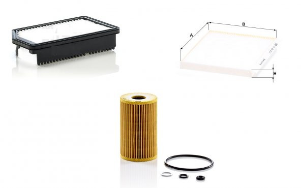 Audi A4 (8K,B8 - CNHC) 2.0 Tdi 163 Bg  08 >  Rixenberg Filtre Bakım Seti ürün görseli