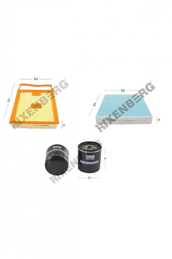 Skoda Fabia 1.4 Tdi (NJ3,NJ5) 105 Bg  14 > Rixenberg Filtre Bakım Seti ürün görseli