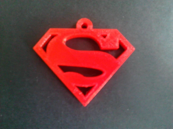 Byr Süpermen kolyesi veya anahtarlık T1720783 3D ürün görseli 1