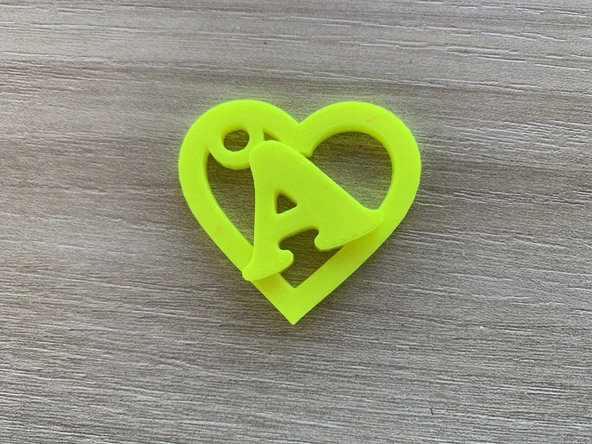 Byr Bir Kalp anahtarlık T2996109 3D - Resim 3