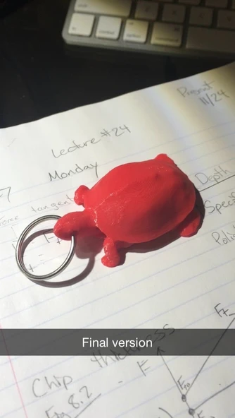 Byr Testudo Anahtarlık/Şişe Açacağı/Düdük T1023186 3D ürün görseli