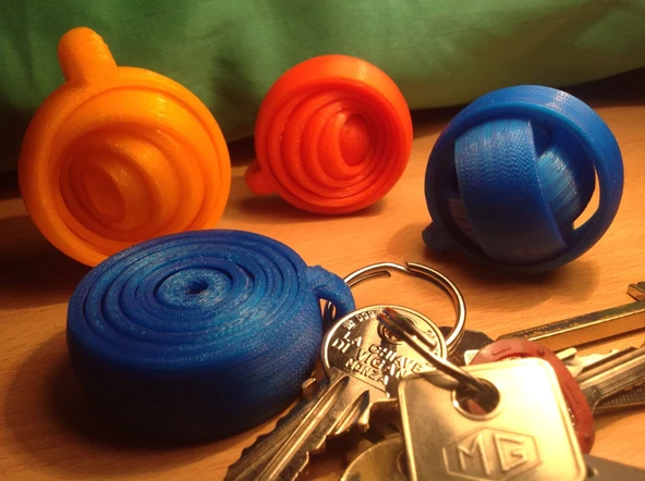 Byr jiroskopik rahatlatıcı anahtarlık - 6 yüzük T1307100 3D - Resim 2