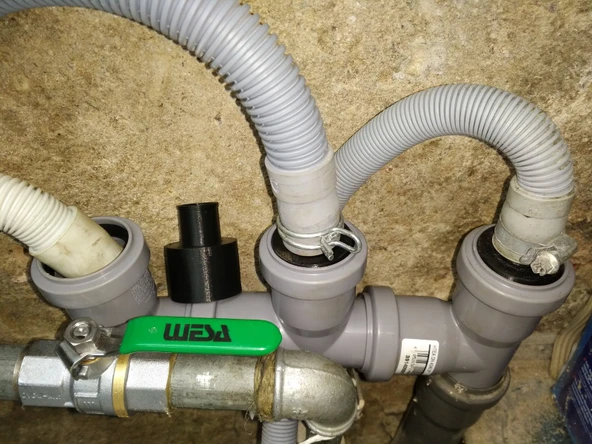 Byr HT DN40 Abwasser Adaptörü Çamaşır Makinesi kanalizasyon adaptörü T2317173 3D