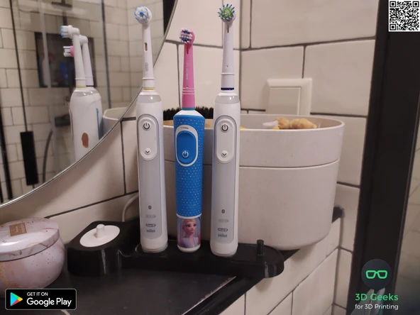 Byr Oral-B Elektrikli Diş Fırçası Standı, Entegre Şarj Cihazı ile 4 konumlu T3505890 3D - 7