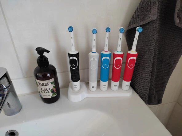 Byr Oral-B Elektrikli Diş Fırçası Standı, Entegre Şarj Cihazı ile 4 konumlu T3505890 3D - 6