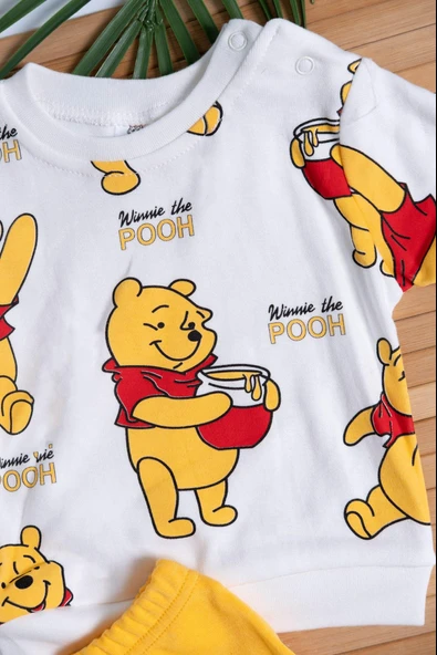 Winnie the Pooh Baskılı 2'li Erkek Eşofman Takımı - Resim 3