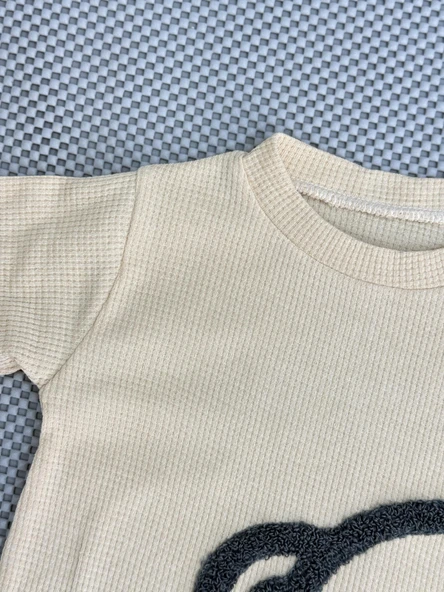 Ayıcık Desenli Erkek Bebek Eşofman Takımı Mavi - Resim 5