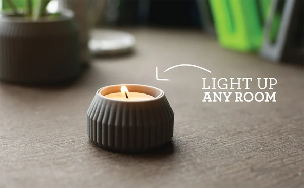 Byr Çizgili Çay Mumluğu T920288 3D - 3