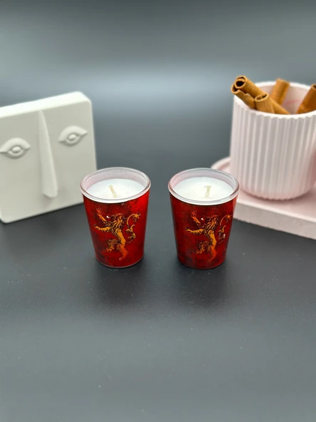 Byr Lannister Evi Dekoratif Mum 2'li Set 3D