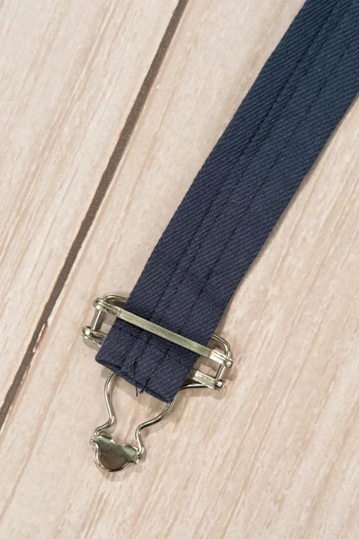 Oyuncak Ayıcık Detaylı  Askılı Erkek Bebek Salopet Lacivert - 3