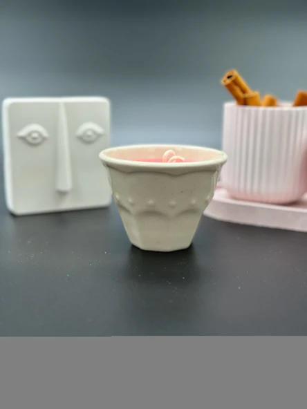 Byr Çilekli Puding Konseptli Dekoratif Mum 3D - 3