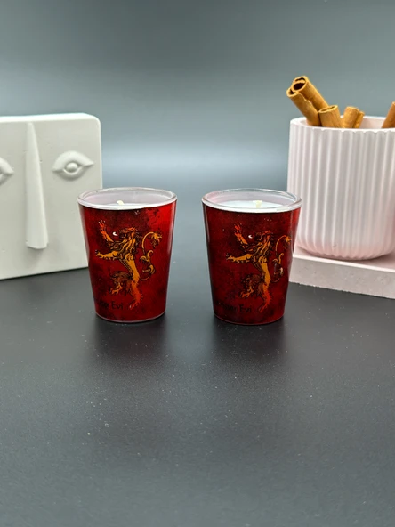 Byr Lannister Evi Dekoratif Mum 2'li Set 3D - 2