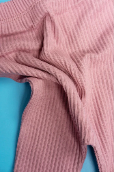 Kalpli Çıtçıtlı  3'lü Kız Bebek Takımı Fırfır Detaylı Krem & Mor - 7