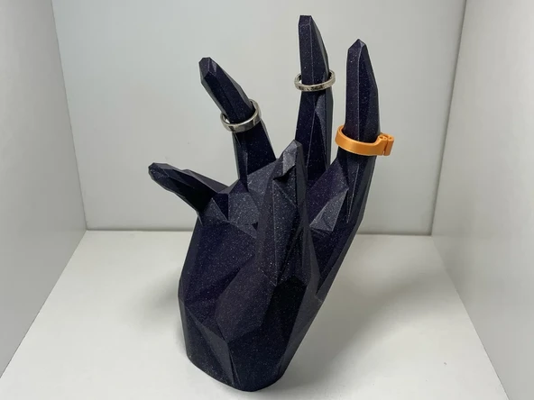 Byr Kristal El Yüzük Standı, Yüzük Organizer Siyah 800446 3D ürün görseli