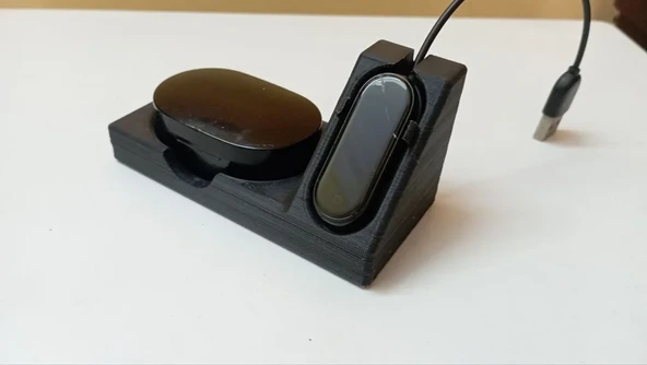 Mi Band 4 Şarj Ünitesi ve Kulaklık Tutucusu Siyah 6479450