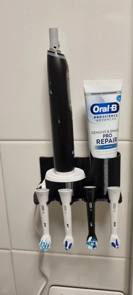Byr Oral B IO Duvara Montaj Aparatı, Askı Modulü Beyaz 6547899 3D