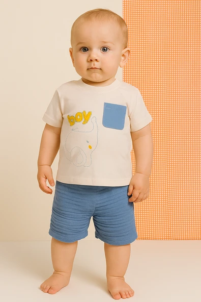 Boy Fil 2'li Erkek Çocuk Takım Mavi ürün görseli 1