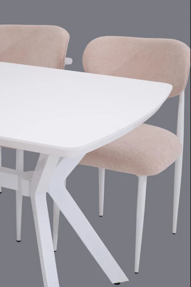 Venedik Polo MDF Lak Panel Açılır Mutfak Masa Sandalye Takımı 80*130cm - 6