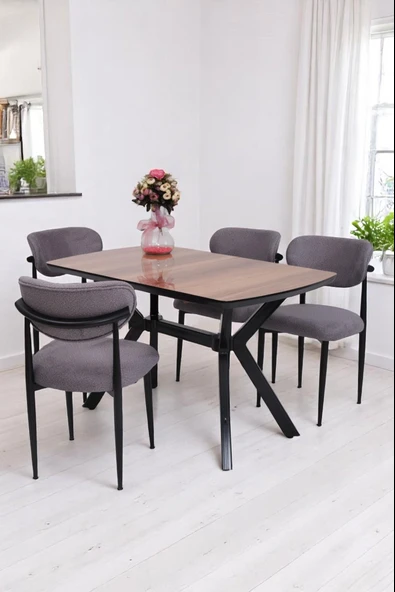 Venedik Polo MDF Lak Panel Açılır Mutfak Masa Sandalye Takımı 80*130cm - 11