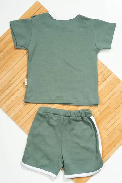 Champion Ayıcık Baskılı Erkek Şortlu Takım  Yeşil - Resim 2