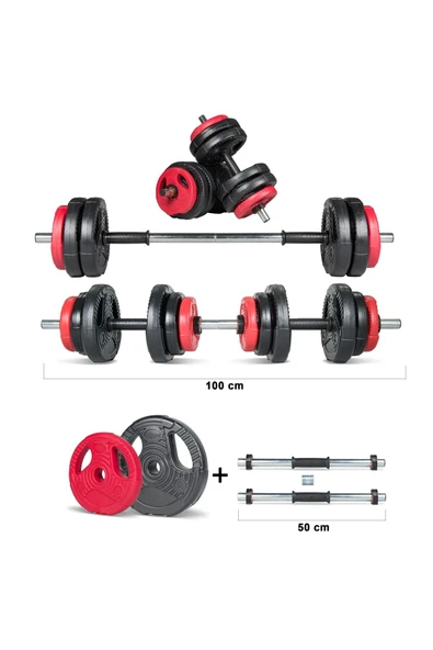 Multifonksiyonel Bar Grip Plate Dumbbell Sets (12-22 Kg) - 7