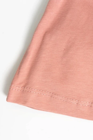 Puantiyeli Papyonlu Kısa Kollu Şortlu Takım Kiremit - Resim 3