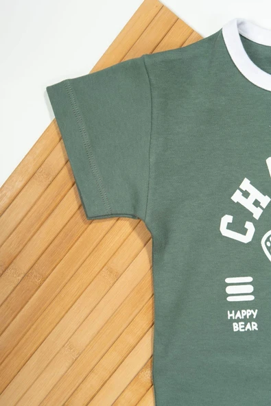 Champion Ayıcık Baskılı Erkek Şortlu Takım  Yeşil - Resim 4