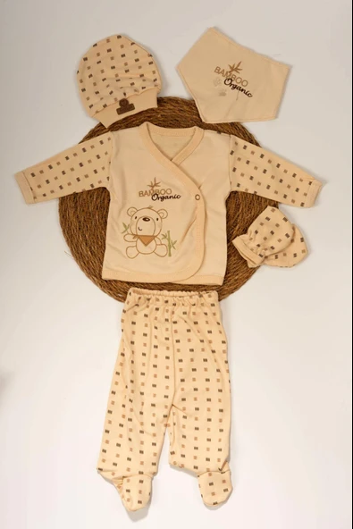 Organik Bamboo 5'li Yenidoğan Takımı
