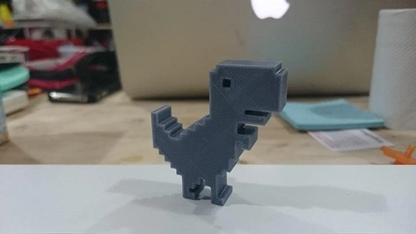 Byr Dino Chrome Dekoratif Biblo Siyah 943626 3D