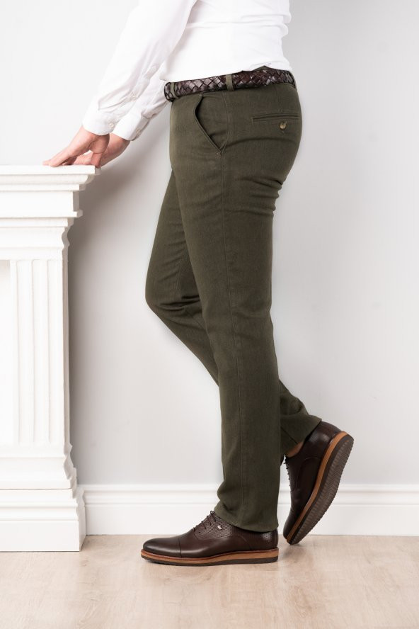 LUCCİO REGULAR FİT KIŞLIK ERKEK GABARDİN PANTOLON - 7