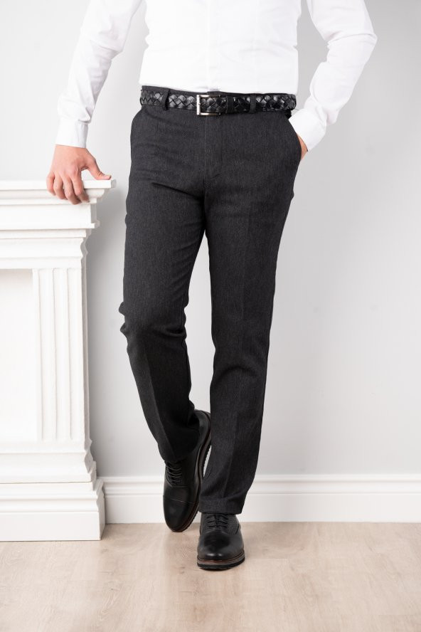 LUCCİO REGULAR FİT KIŞLIK ERKEK GABARDİN PANTOLON - 10