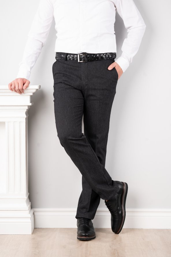 LUCCİO REGULAR FİT KIŞLIK ERKEK GABARDİN PANTOLON - 11