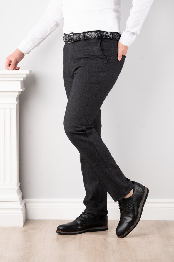 LUCCİO REGULAR FİT KIŞLIK ERKEK GABARDİN PANTOLON - 12