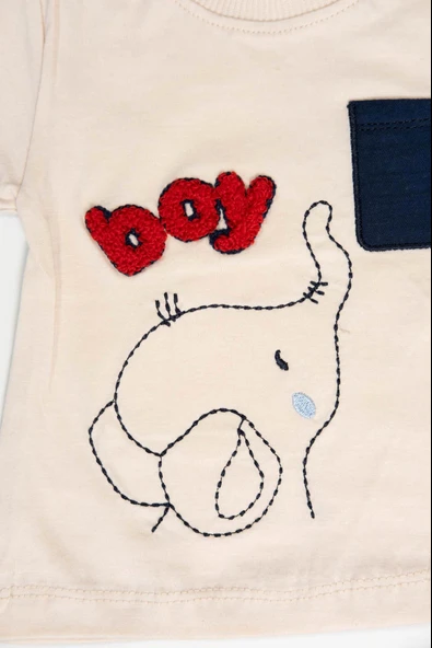 Boy Fil 2'li Erkek Çocuk Şortlu Takım - Lacivert - 3