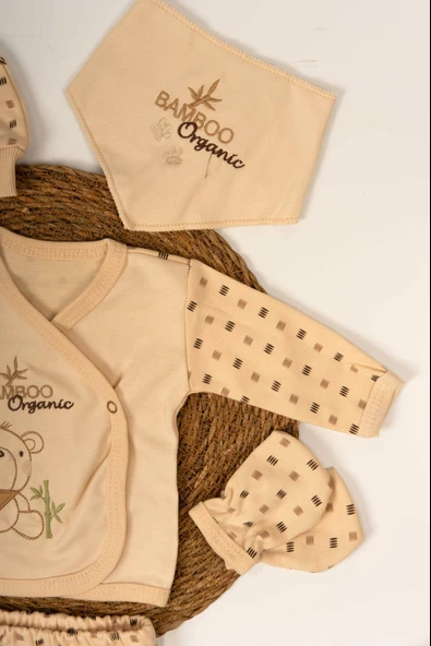 Organik Bamboo 5'li Yenidoğan Takımı - 6