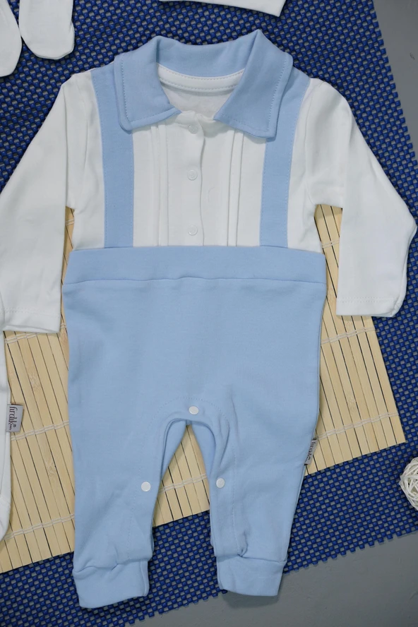Unisex 7'li Zıbın Çocuk Takımı Mavi - 3