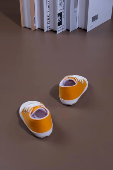 Bağcıklı Unisex Bebek İlk Adım Ayakkabısı Sarı - 2