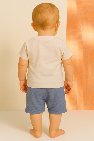 Boy Fil 2'li Erkek Çocuk Takım Mavi - Resim 3