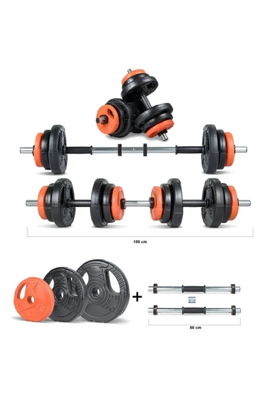 Multifonksiyonel Bar Grip Plate Dumbbell Sets (12-22 Kg) - 3