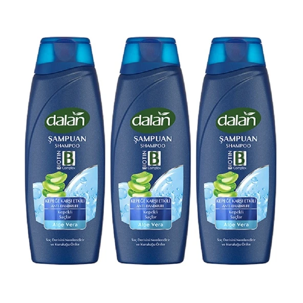 Dalan Şampuan Aloe Vera Özlü Kepeğe Karşıt Etkili 450 Ml x 3 Adet
