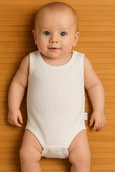 Ribanalı Body Beyaz 18Ay-2Y-3Y-4Y