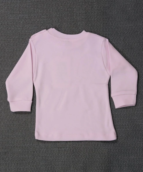 Düz Uzun Kollu Body Pembe - 3