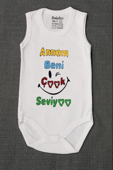 Annem Beni Seviyoo Baskılı Body
